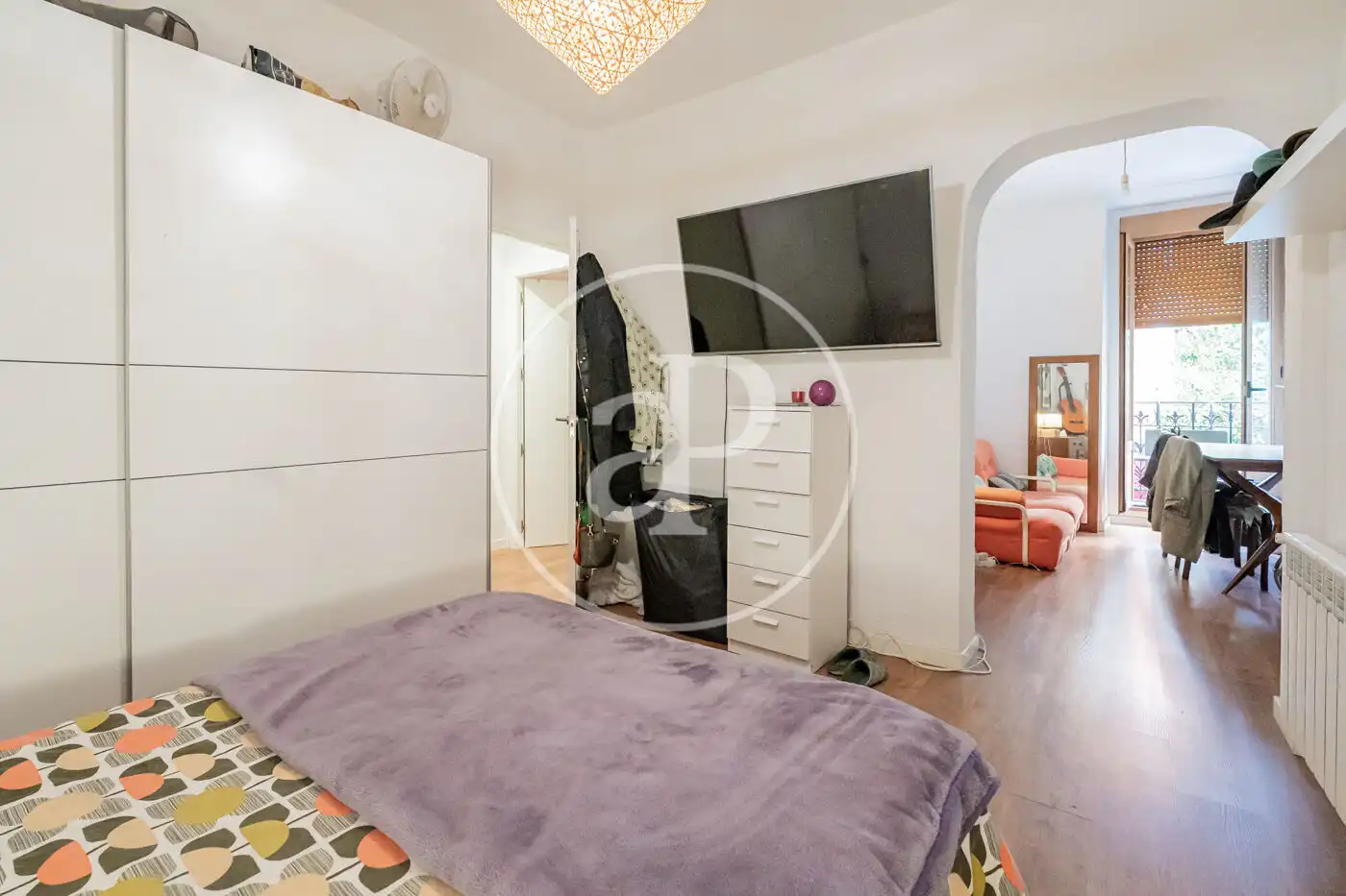 Bedroom of Flat for rent in Madrid  with Air Conditioner, Heating and Balcony