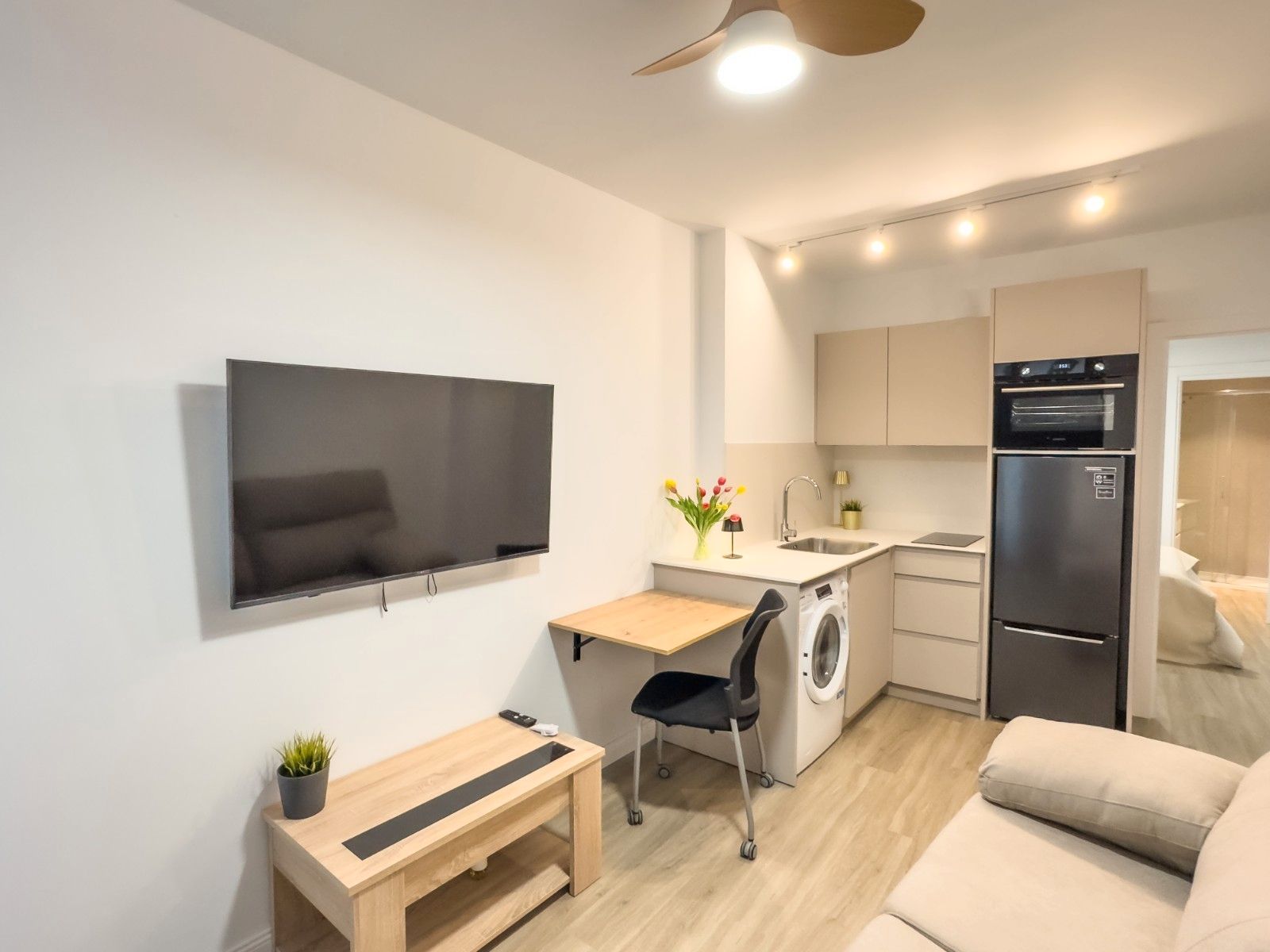 Cuina de Estudi de lloguer en Elche / Elx amb Aire condicionat, Calefacció i Parquet