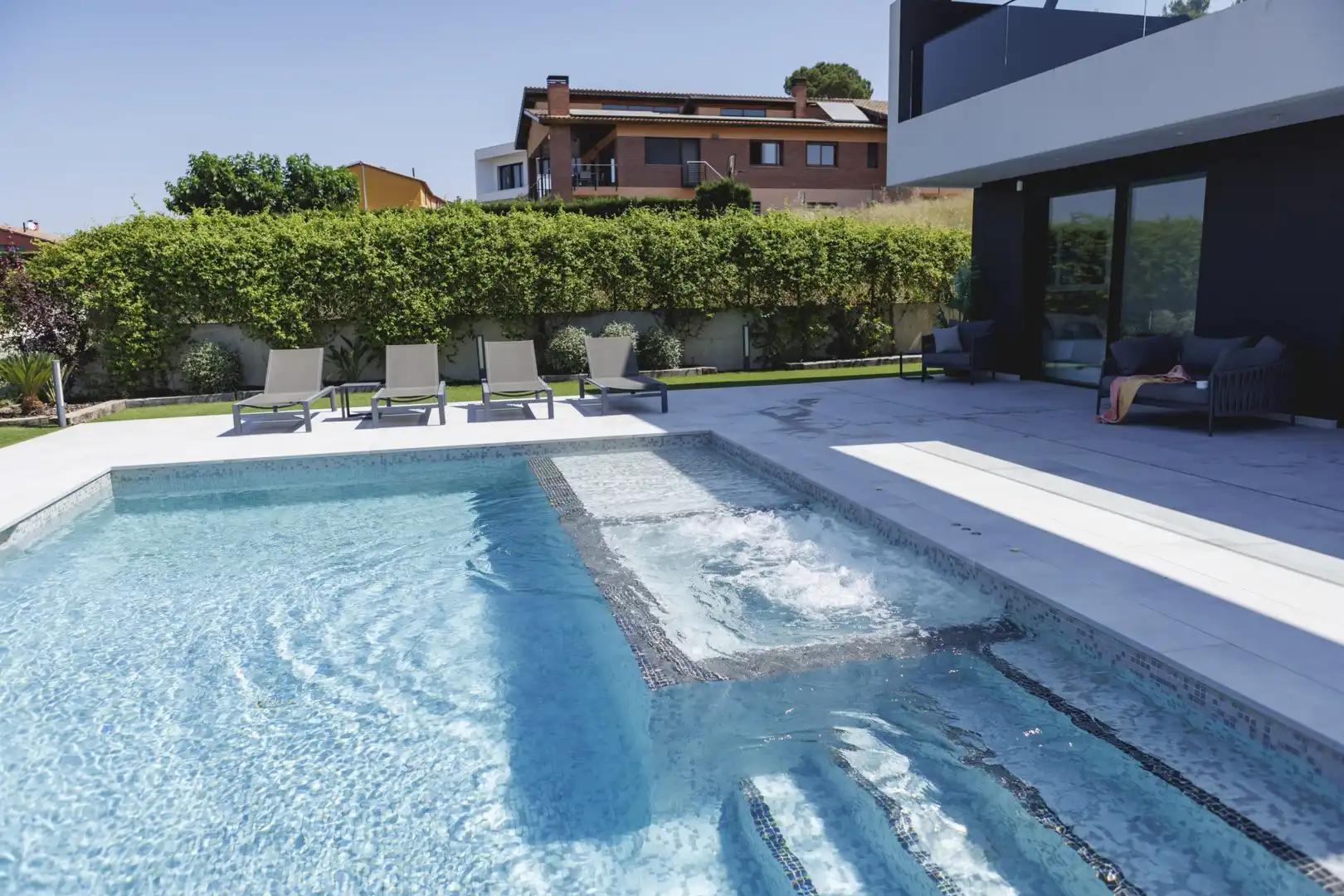 Swimming pool of Houses for sale in Sant Julià de Ramis  with Air Conditioner, Heating and Terrace