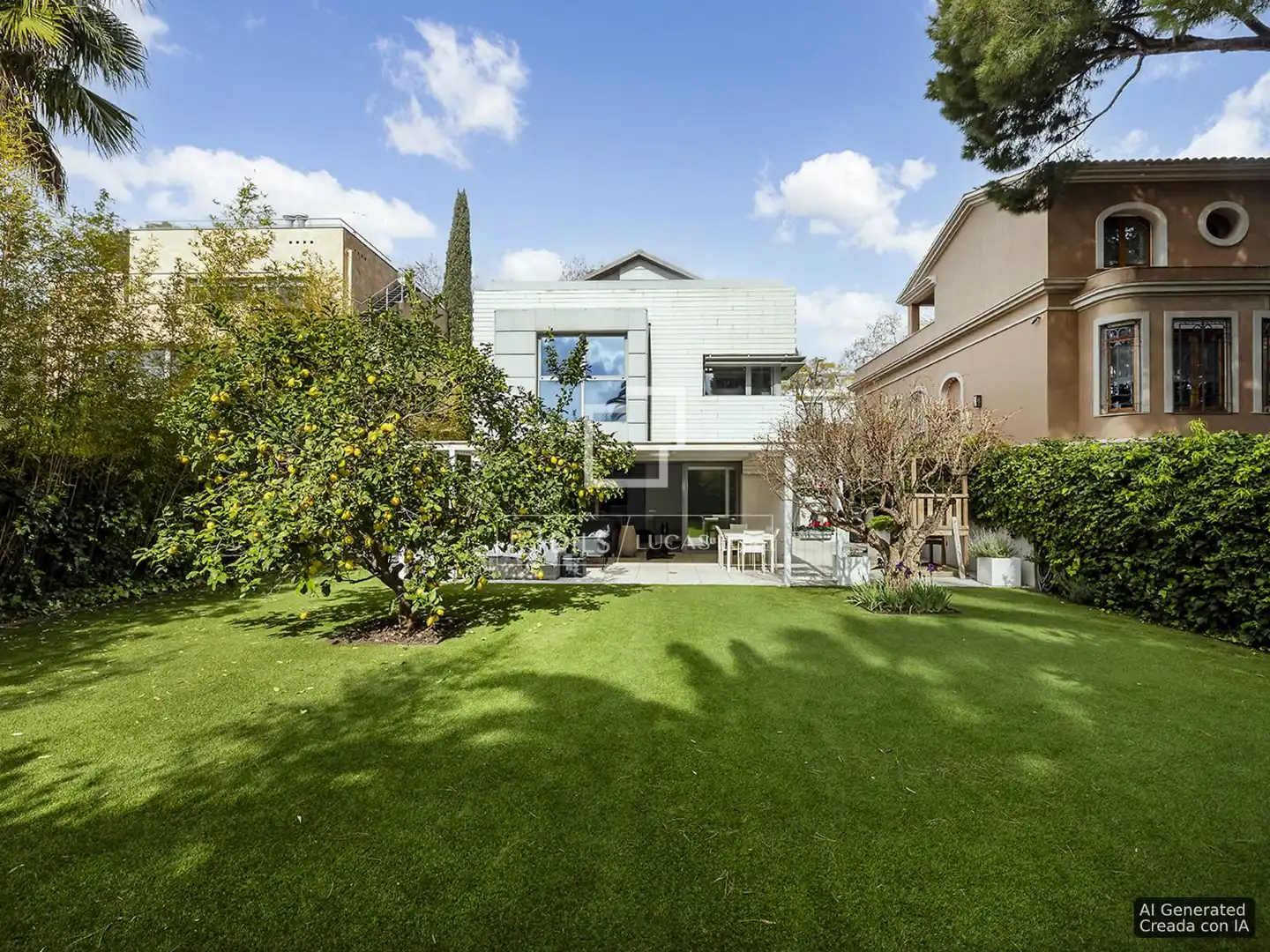 Jardín de Casa o chalet en venta en Barcelona con Aire acondicionado, Calefacción y Jardín privado