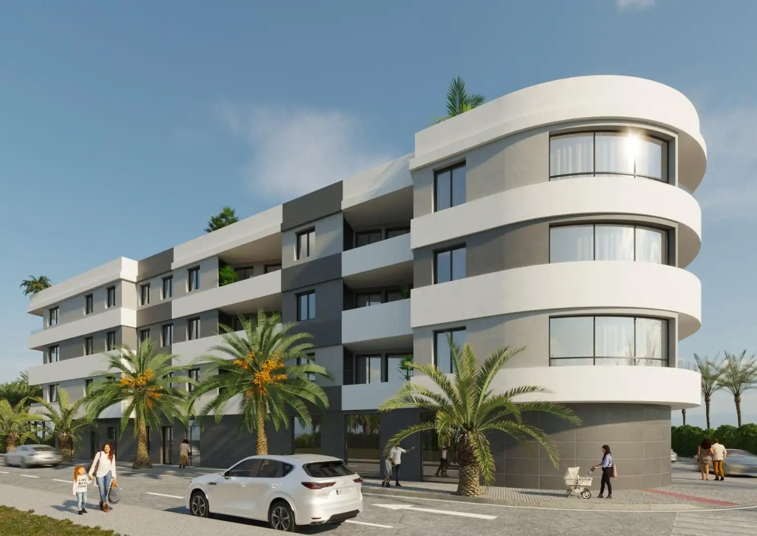 Vista exterior de Ático en venta en Elche / Elx con Jardín privado, Terraza y Piscina