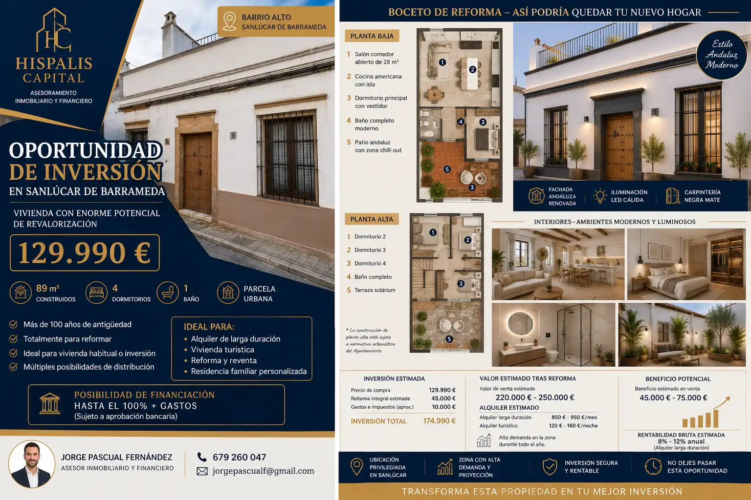 Vista exterior de Casa o xalet en venda en Sanlúcar de Barrameda amb Moblat