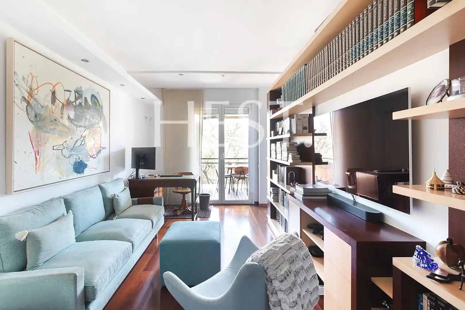 Sala de estar de Piso en venta en Barcelona con Aire acondicionado, Calefacción y Jardín privado