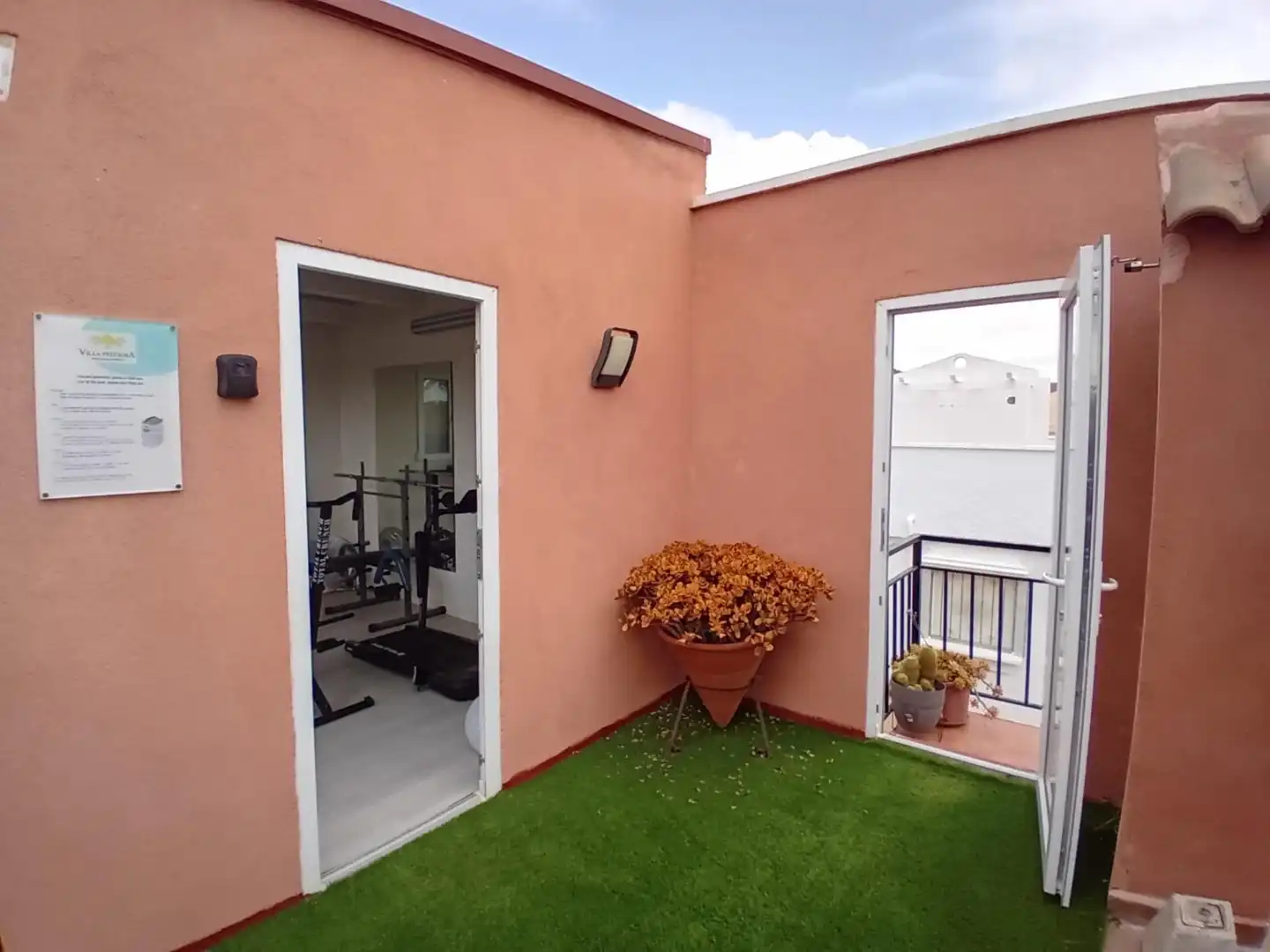 Terraza de Casa o chalet en venta en Mazarrón con Aire acondicionado, Jardín privado y Piscina