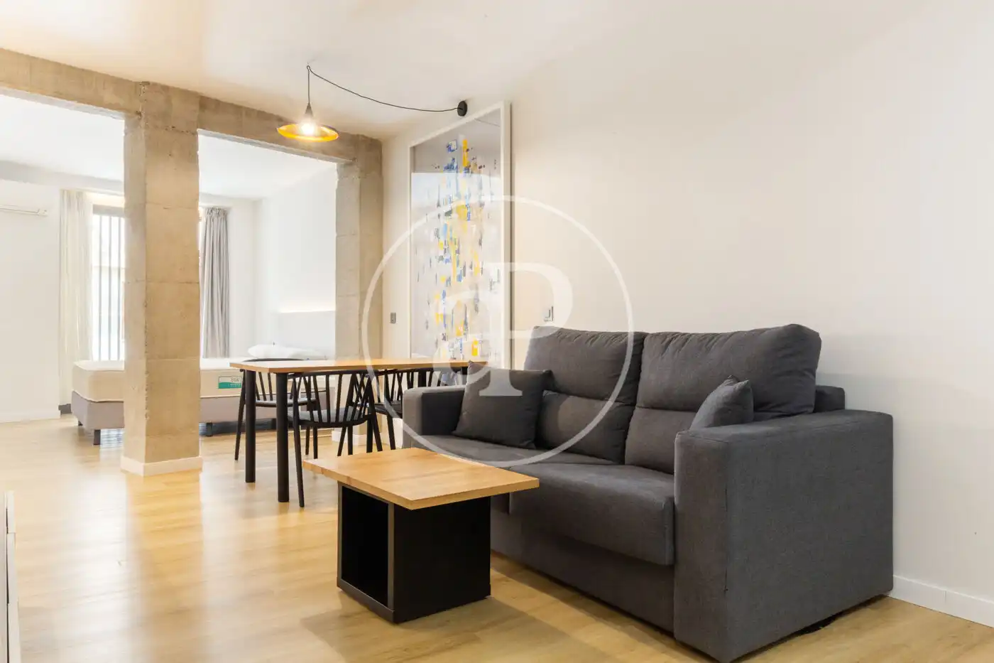 Wohnzimmer von Loft zur Miete in Valencia mit Klimaanlage, Heizung und Möbliert