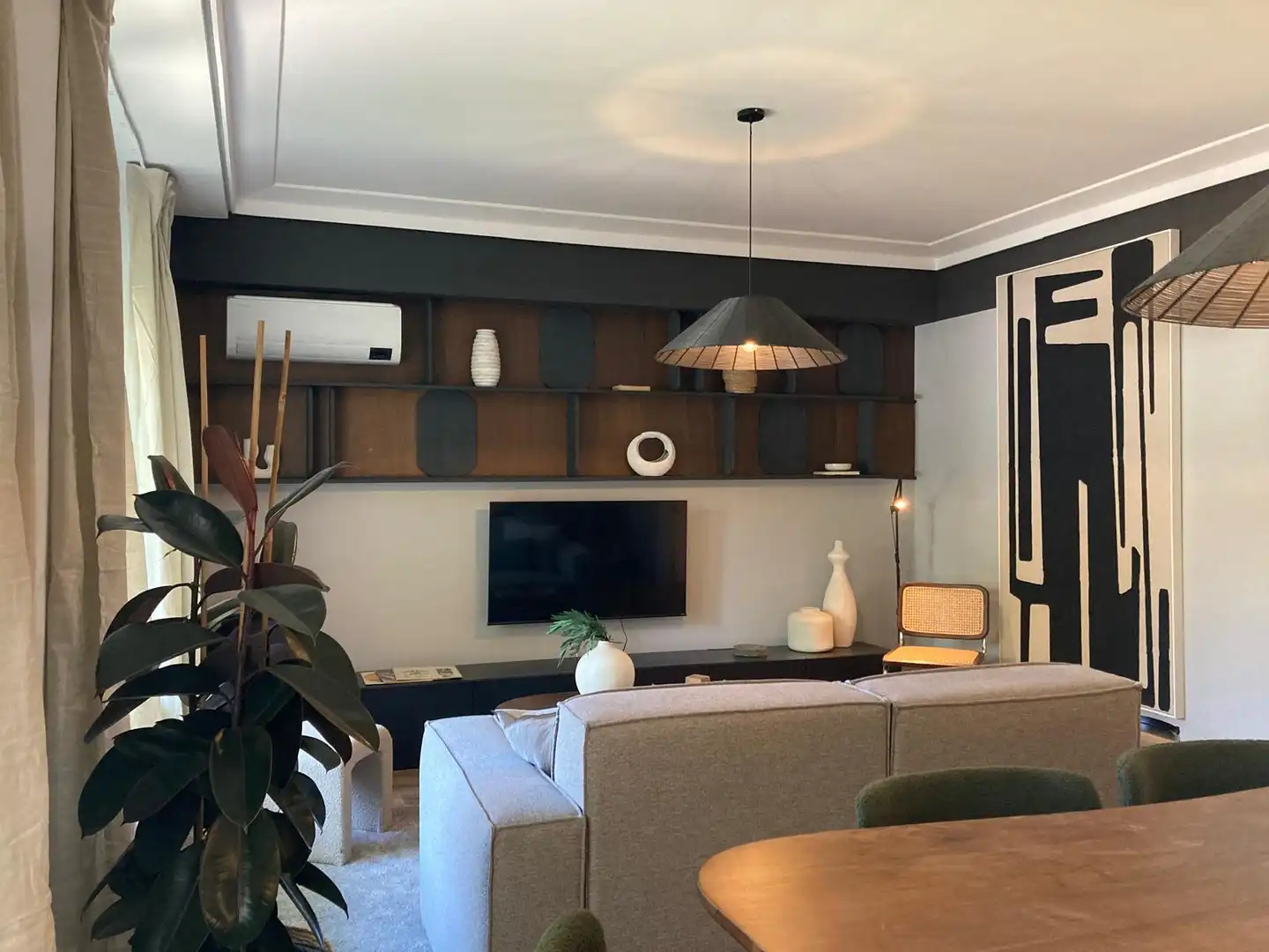 Sala d'estar de Apartament de lloguer en Madrid amb Aire condicionat, Calefacció i Moblat