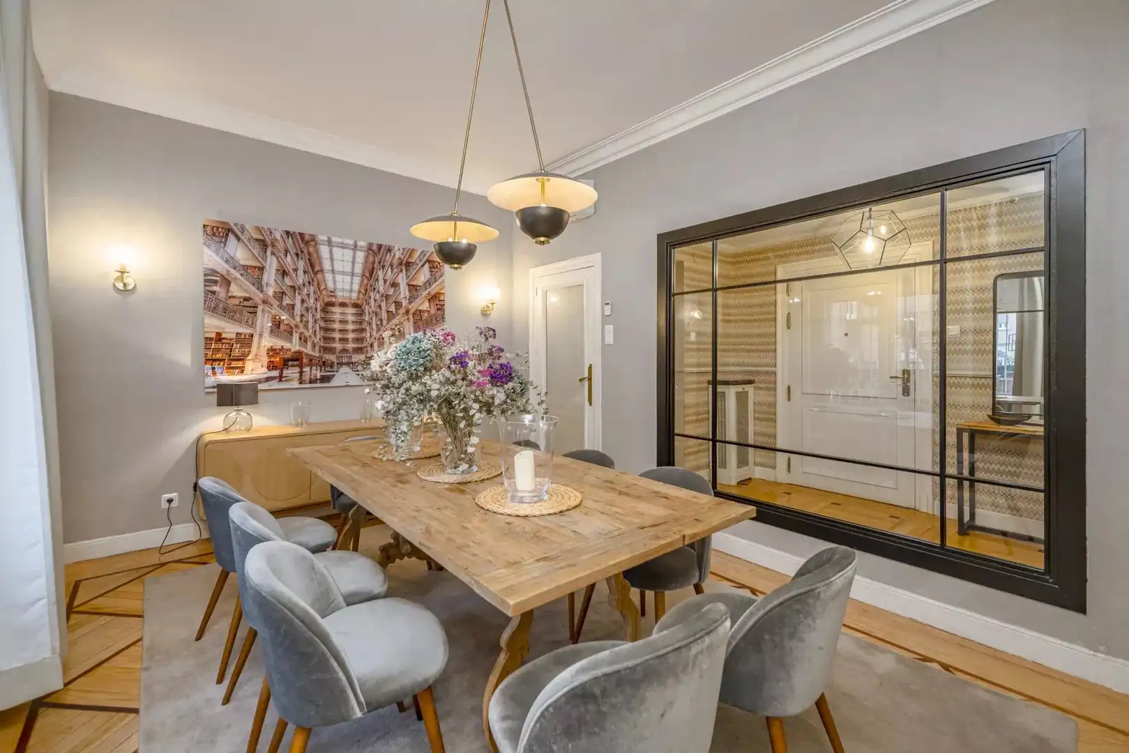 Dining room of Flat for rent in Madrid  with Air Conditioner, Heating and Terrace