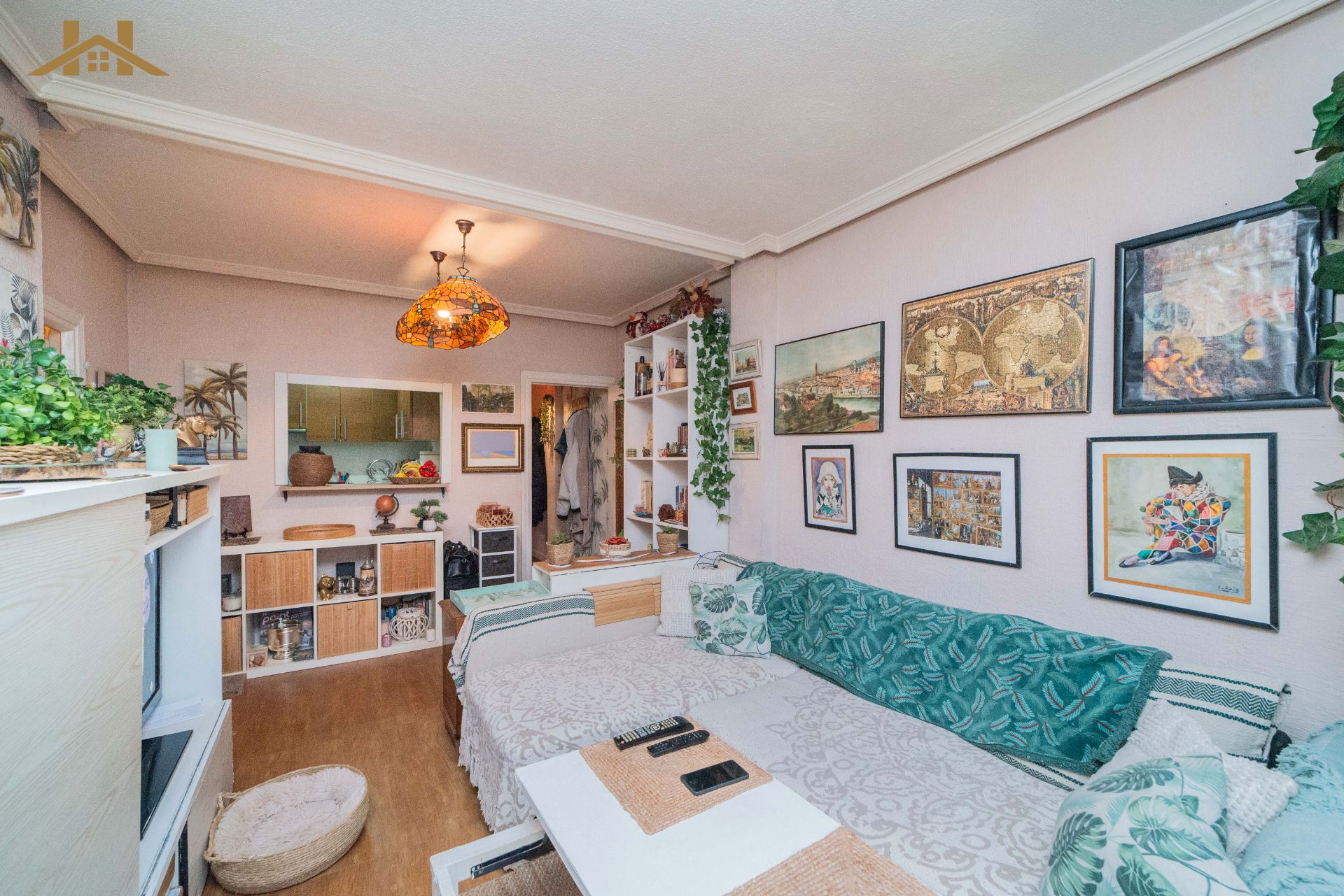 Living room of Flat for sale in Móstoles  with Heating, Parquet flooring and Furnished