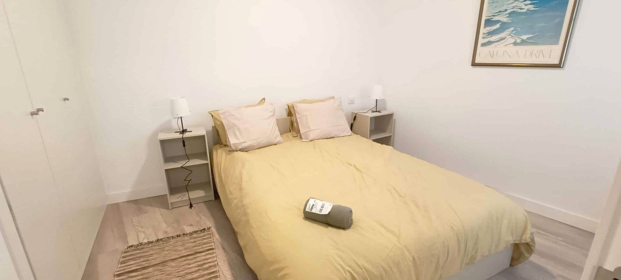 Bedroom of Flat to rent in  Madrid Capital  with Heating, Furnished and Washing machine