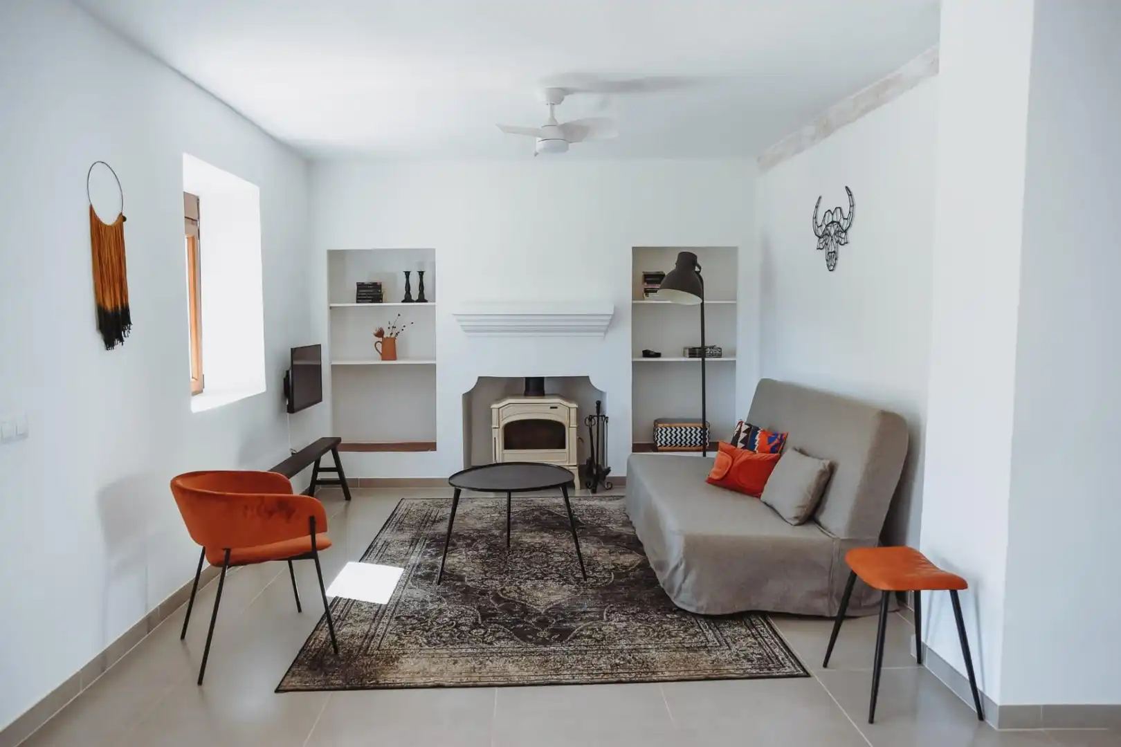 Wohnzimmer von Country house zum Verkauf in Álora mit Klimaanlage, Heizung und Privatgarten