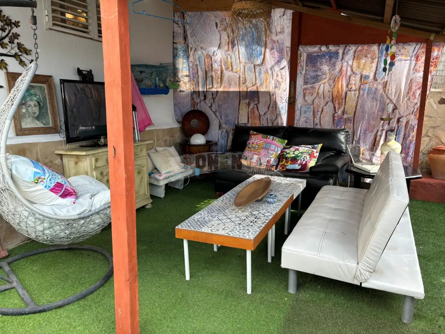 Sala d'estar de Casa o xalet en venda en Santa Eulària des Riu amb Aire condicionat, Jardí privat i Terrassa
