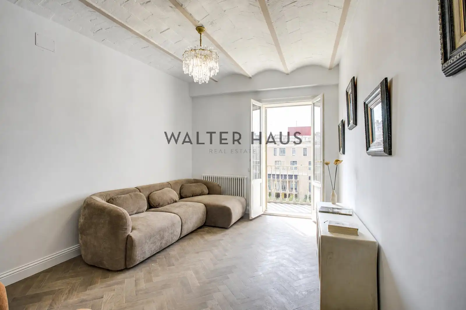 Sala de estar de Piso en venta en Barcelona con Terraza, Amueblado y Horno