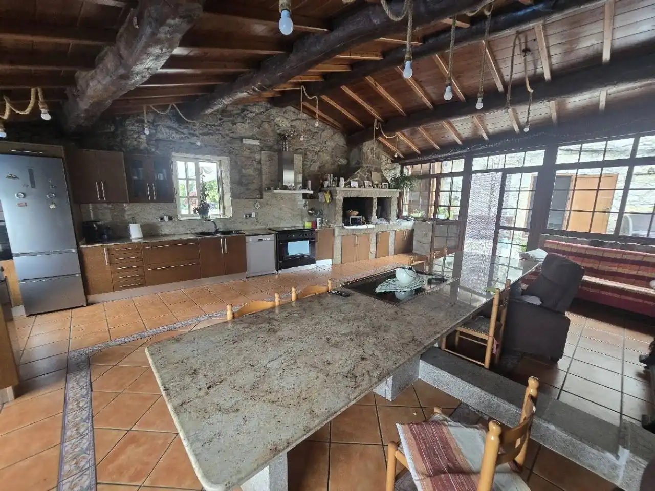 Küche von Haus oder Chalet zum Verkauf in O Saviñao  mit Heizung, Privatgarten und Terrasse