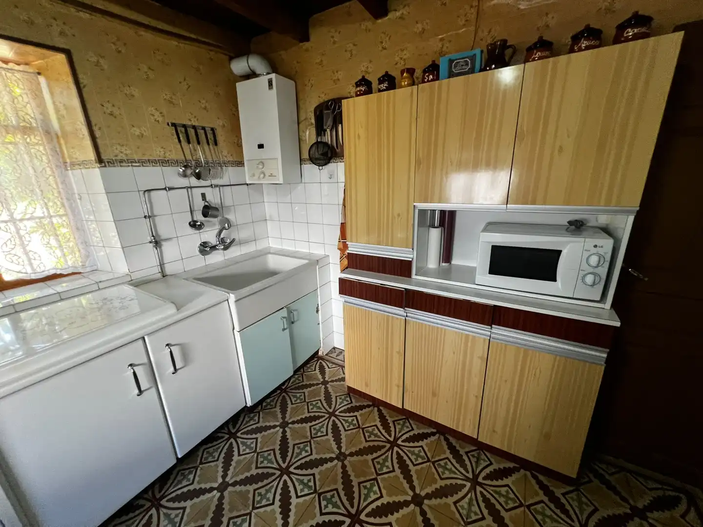 Cuina de Casa o xalet en venda en Olmos de Ojeda amb Calefacció, Jardí privat i Terrassa