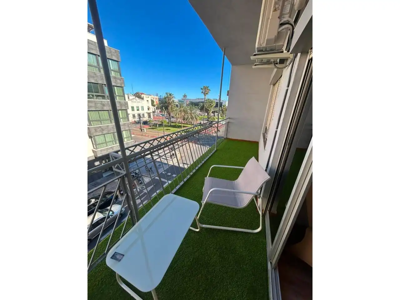 Balcony of Flat for rent in Valencia  with Air Conditioner, Parquet flooring and Storage room