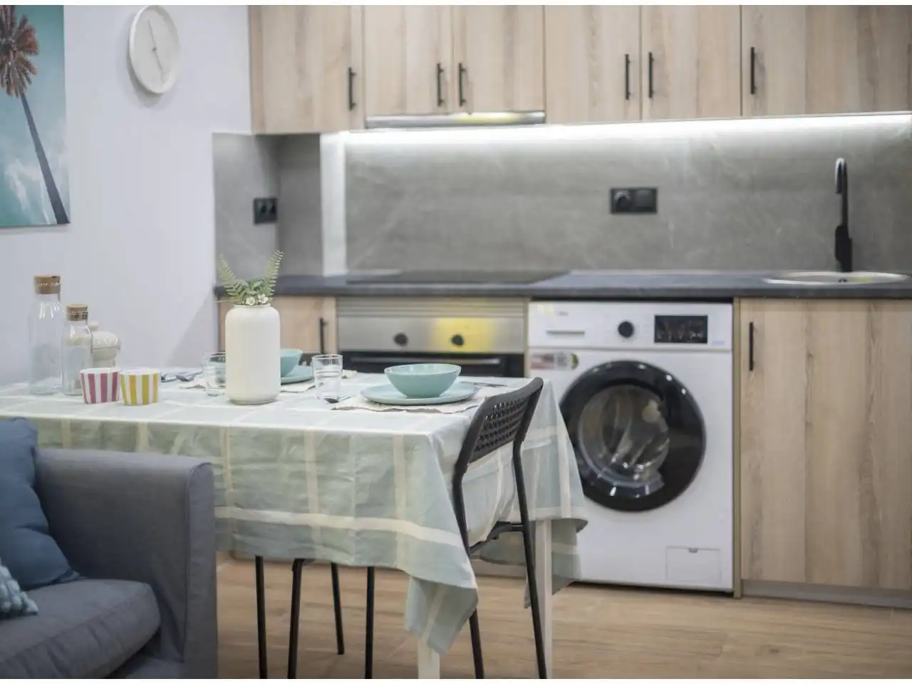 Küche von Wohnung zum Verkauf in L'Hospitalet de Llobregat mit Parkett und Möbliert