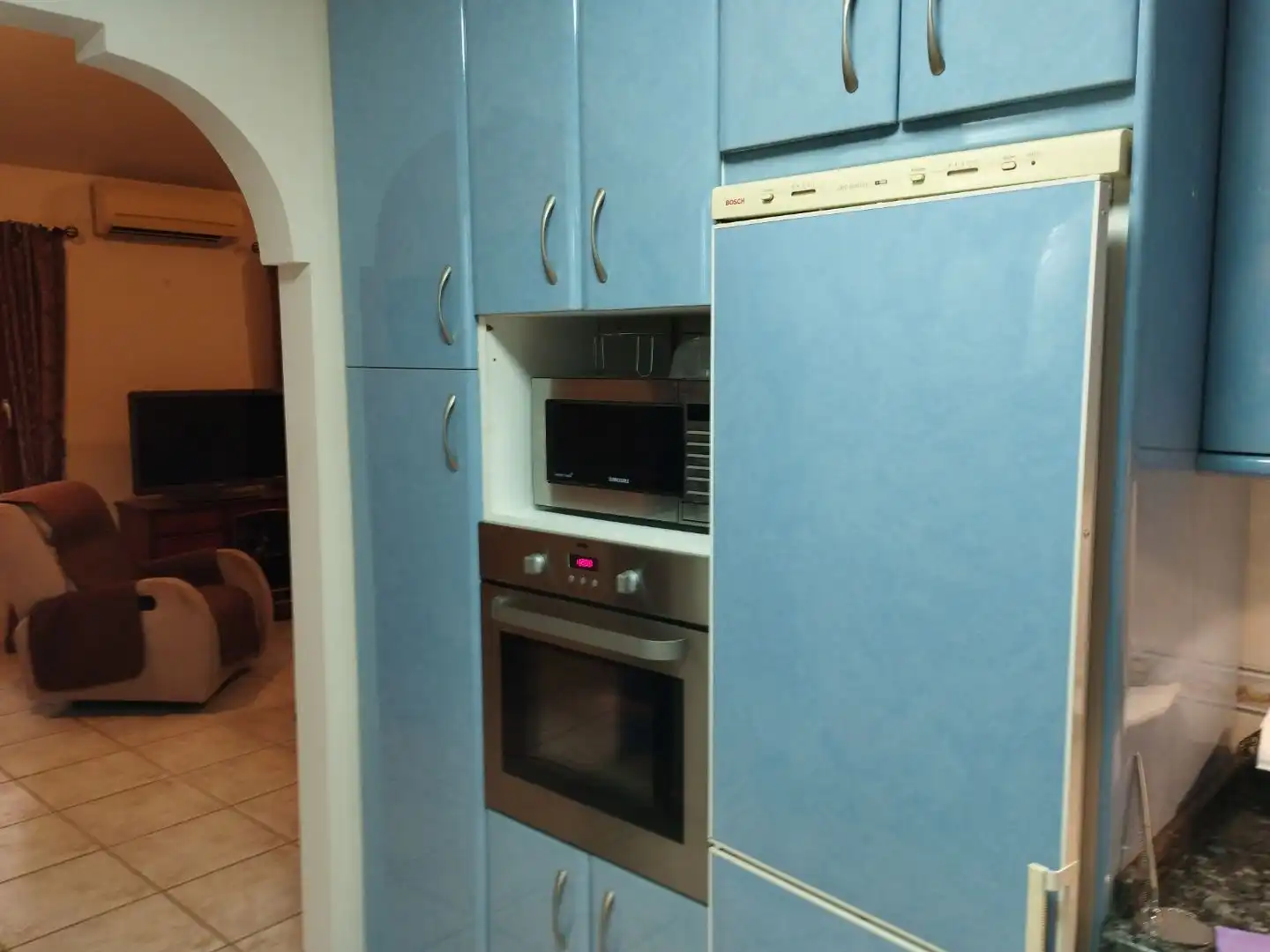 Cuina de Casa o xalet de lloguer en Viñuela amb Aire condicionat, Calefacció i Jardí privat