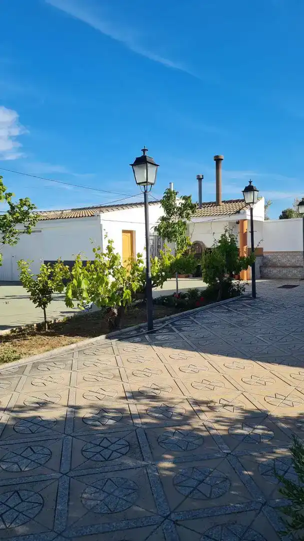 Vista exterior de Casa o chalet en venta en Baza con Jardín privado y Piscina