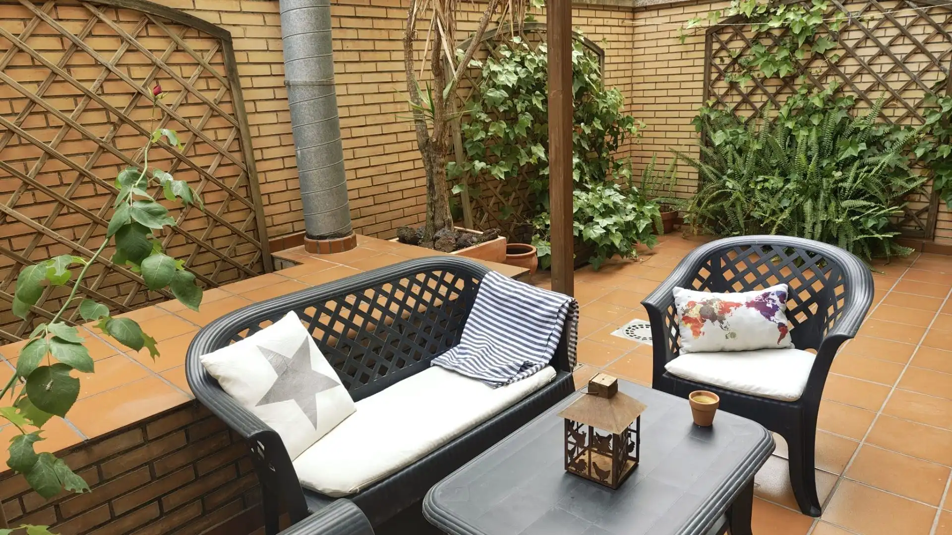 Terraza de Piso de alquiler en Puertollano con Aire acondicionado, Calefacción y Amueblado