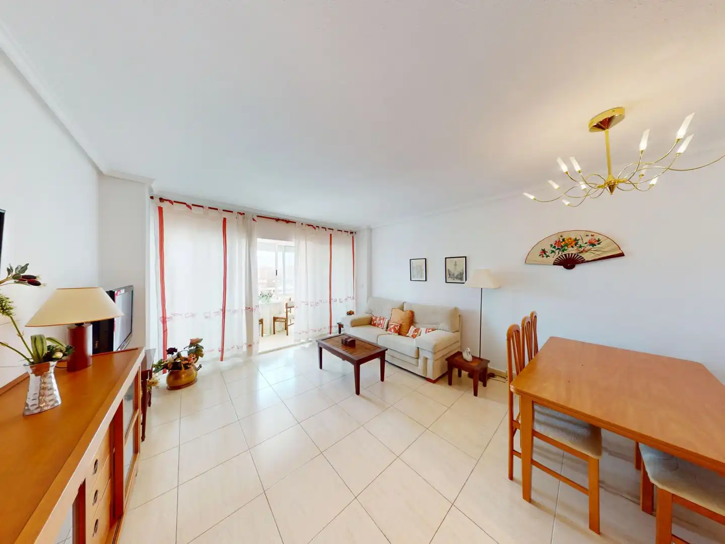 Wohnzimmer von Wohnung zum Verkauf in Alicante / Alacant mit Klimaanlage, Heizung und Terrasse