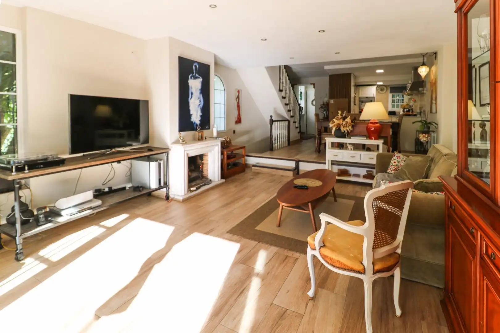 Sala de estar de Casa o chalet de alquiler en Calafell con Aire acondicionado, Parquet y Terraza