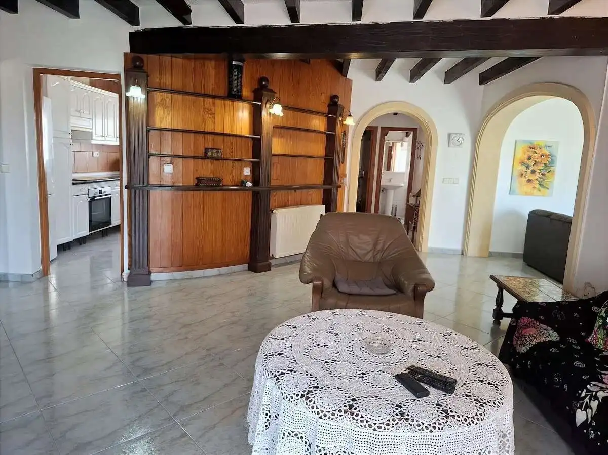 Sala d'estar de Casa o xalet en venda en Benissa amb Calefacció, Jardí privat i Terrassa