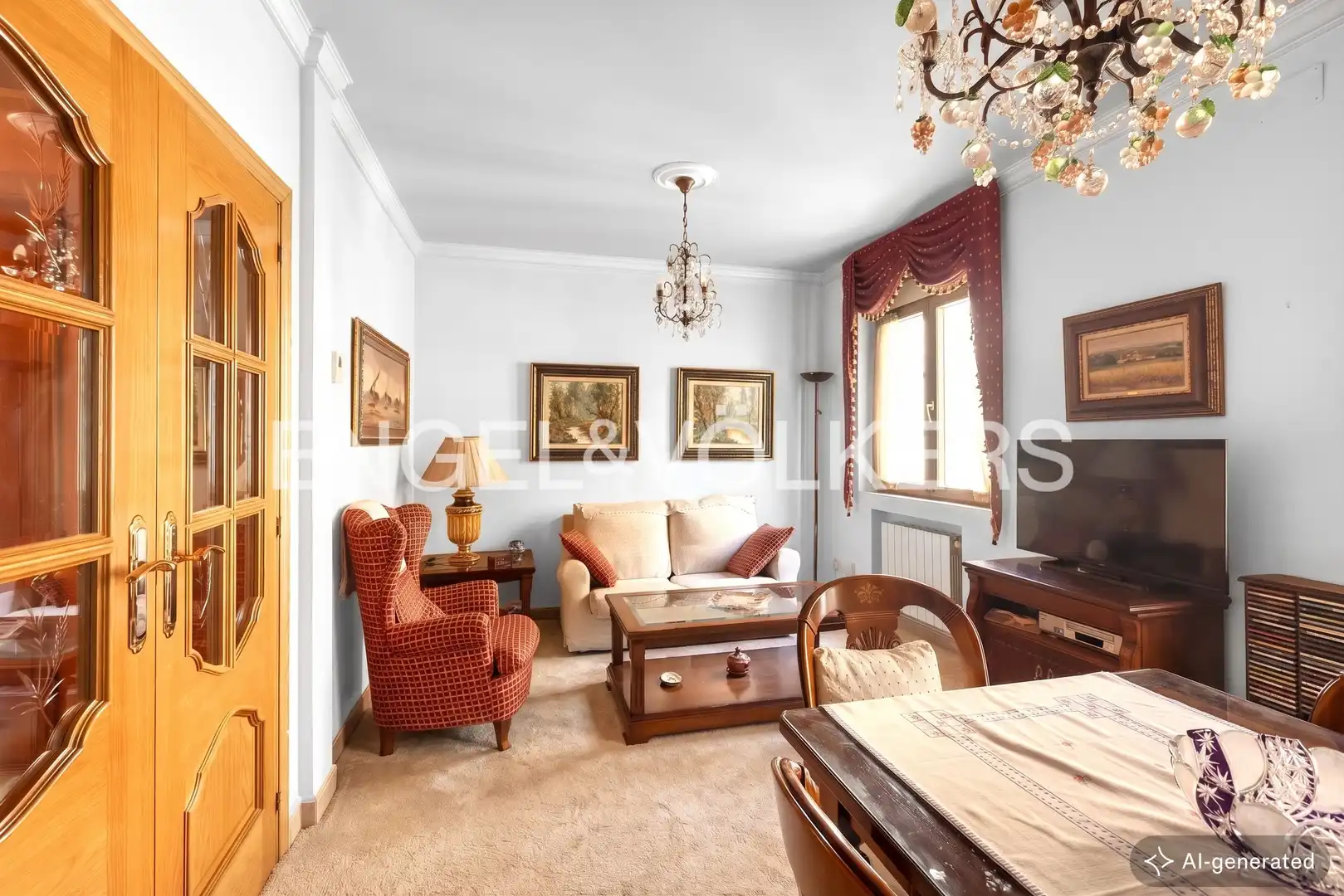 Living room of Flat for sale in  Madrid Capital  with Air Conditioner, Heating and Terrace