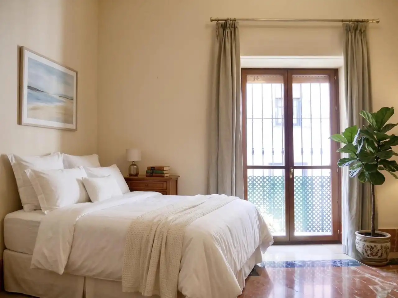 Bedroom of Flat for sale in Sevilla  with Air Conditioner, Terrace and Furnished