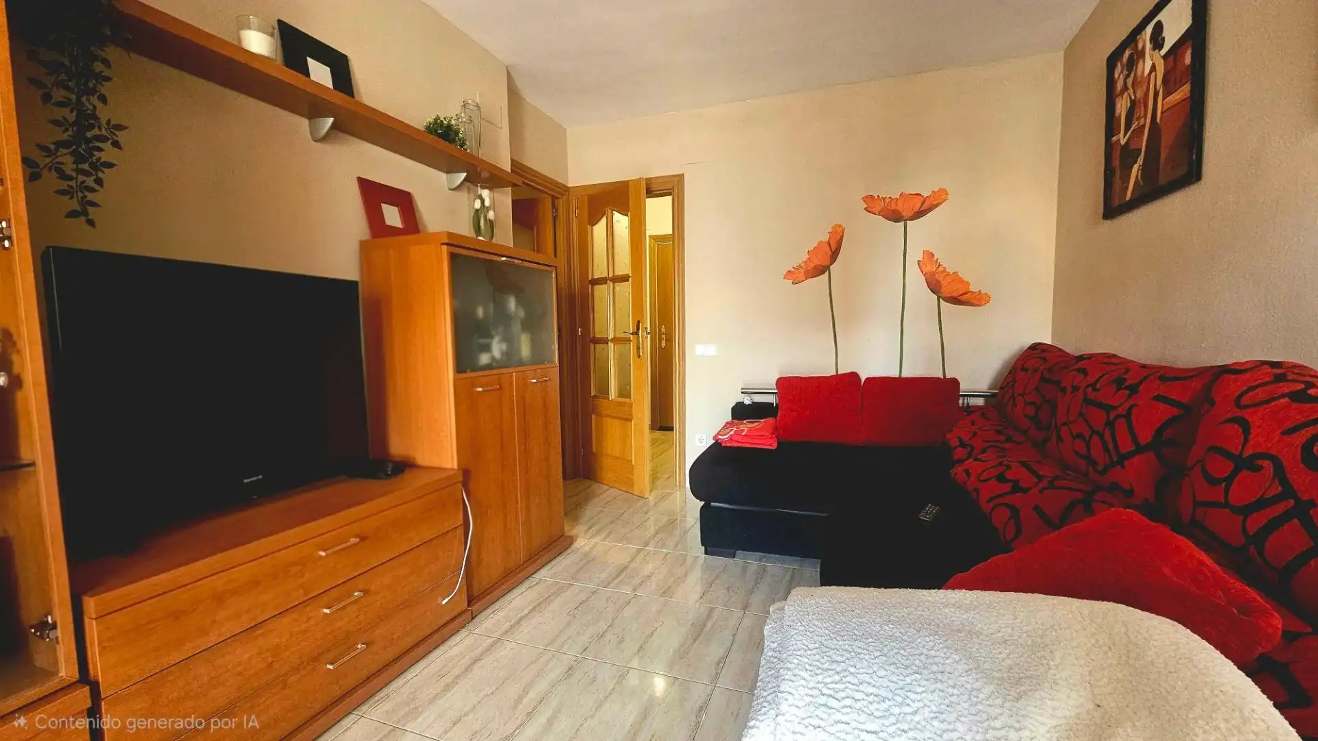 Sala de estar de Piso de alquiler en Cunit con Aire acondicionado, Terraza y Amueblado