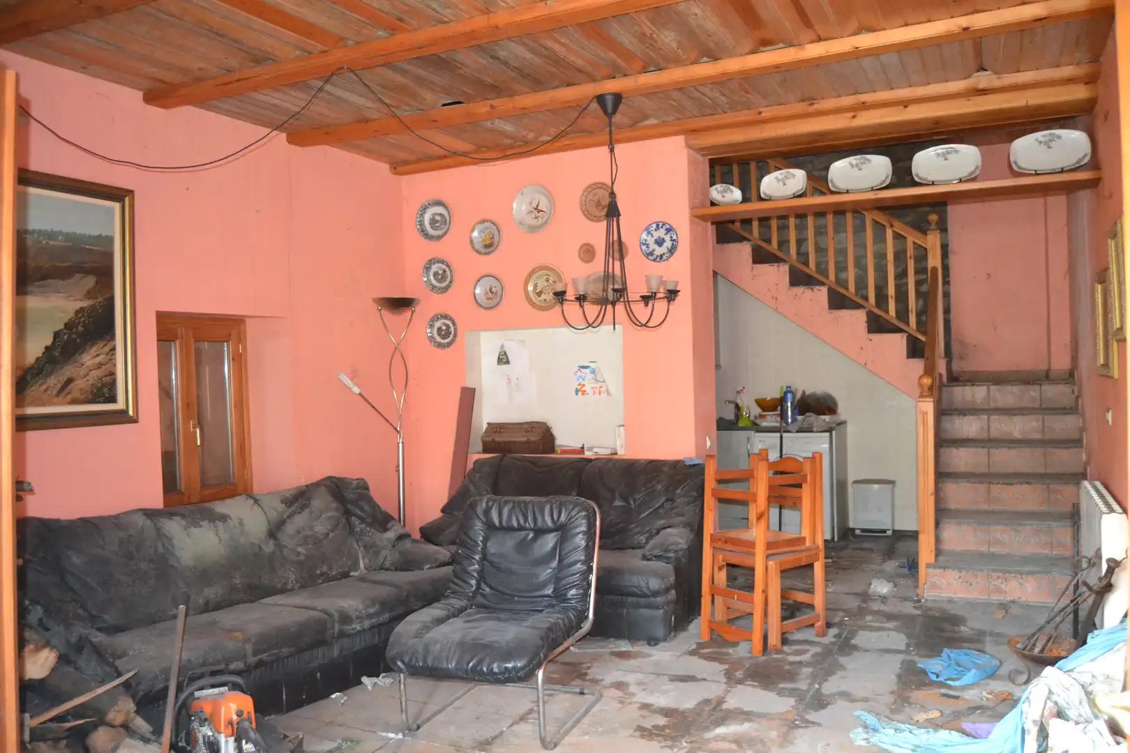 Sala d'estar de Casa o xalet en venda en Santa Cilia amb Jardí privat