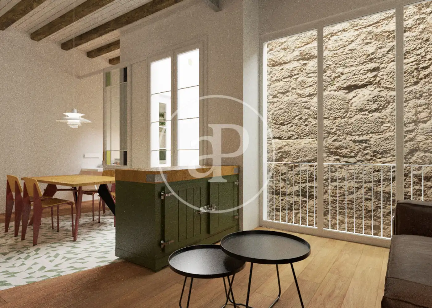 Cocina de Piso en venta en Barcelona con Aire acondicionado, Calefacción y Terraza