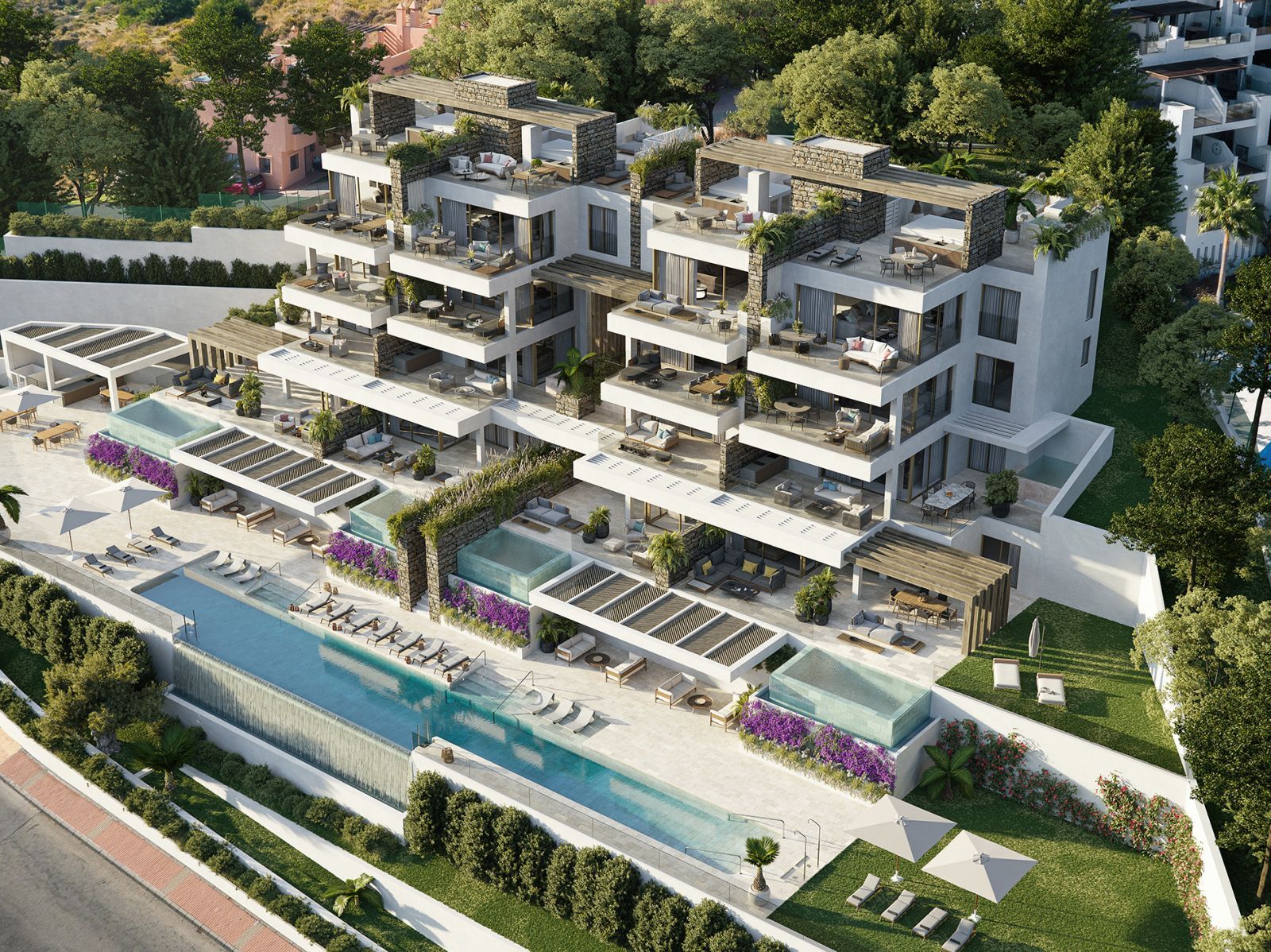 Vista exterior de Planta baixa en venda en Mijas amb Terrassa, Traster i Piscina comunitària