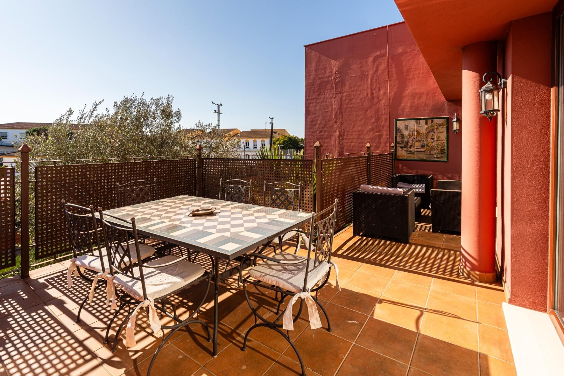 Terrassa de Àtic de lloguer en Mazagón amb Aire condicionat, Jardí privat i Terrassa