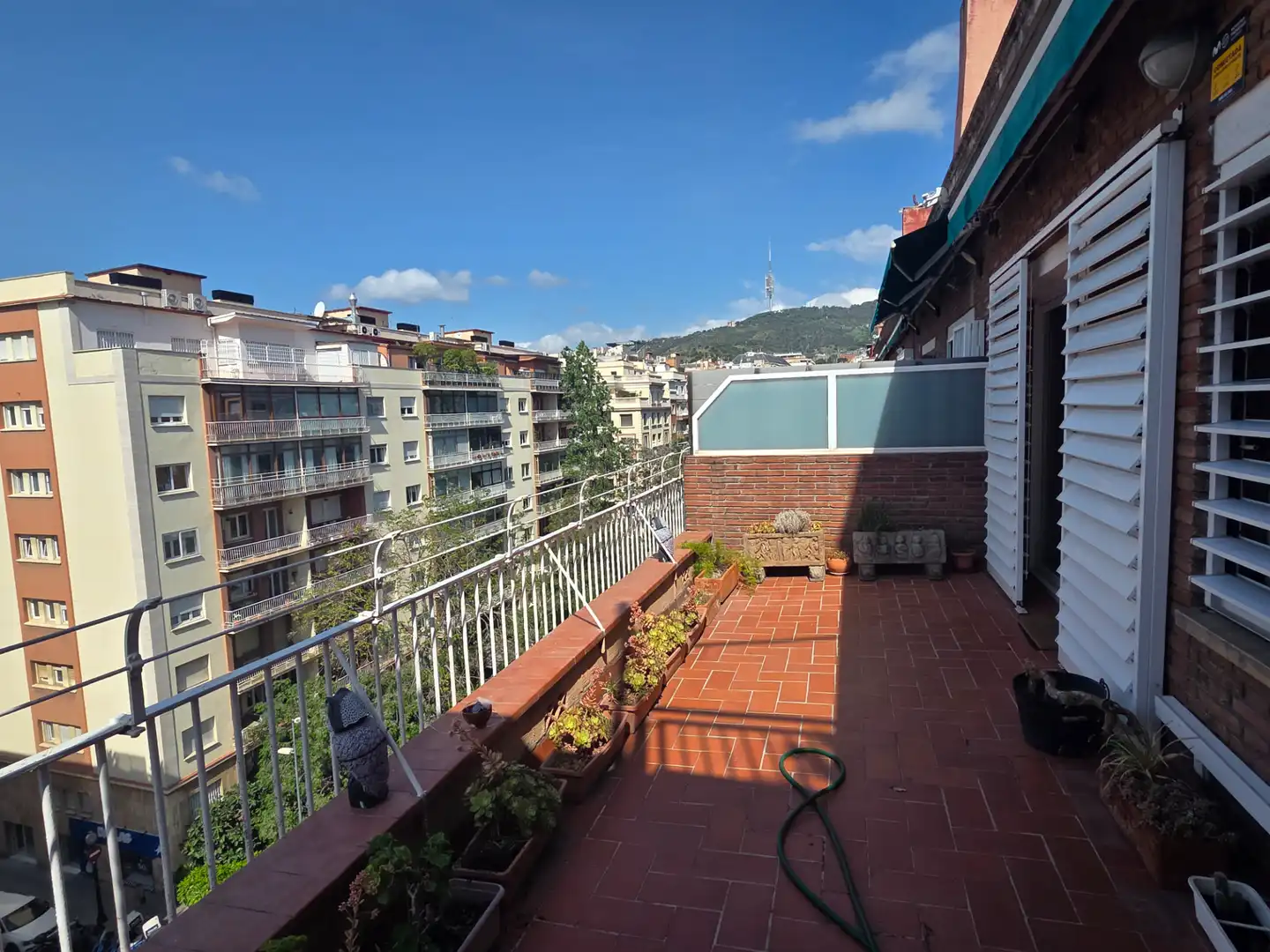 Terrace of Attic for rent in Barcelona  with Air Conditioner, Heating and Parquet flooring