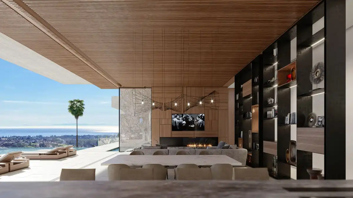 Sala de estar de Casa o chalet en venta en Benahavís con Aire acondicionado, Jardín privado y Terraza