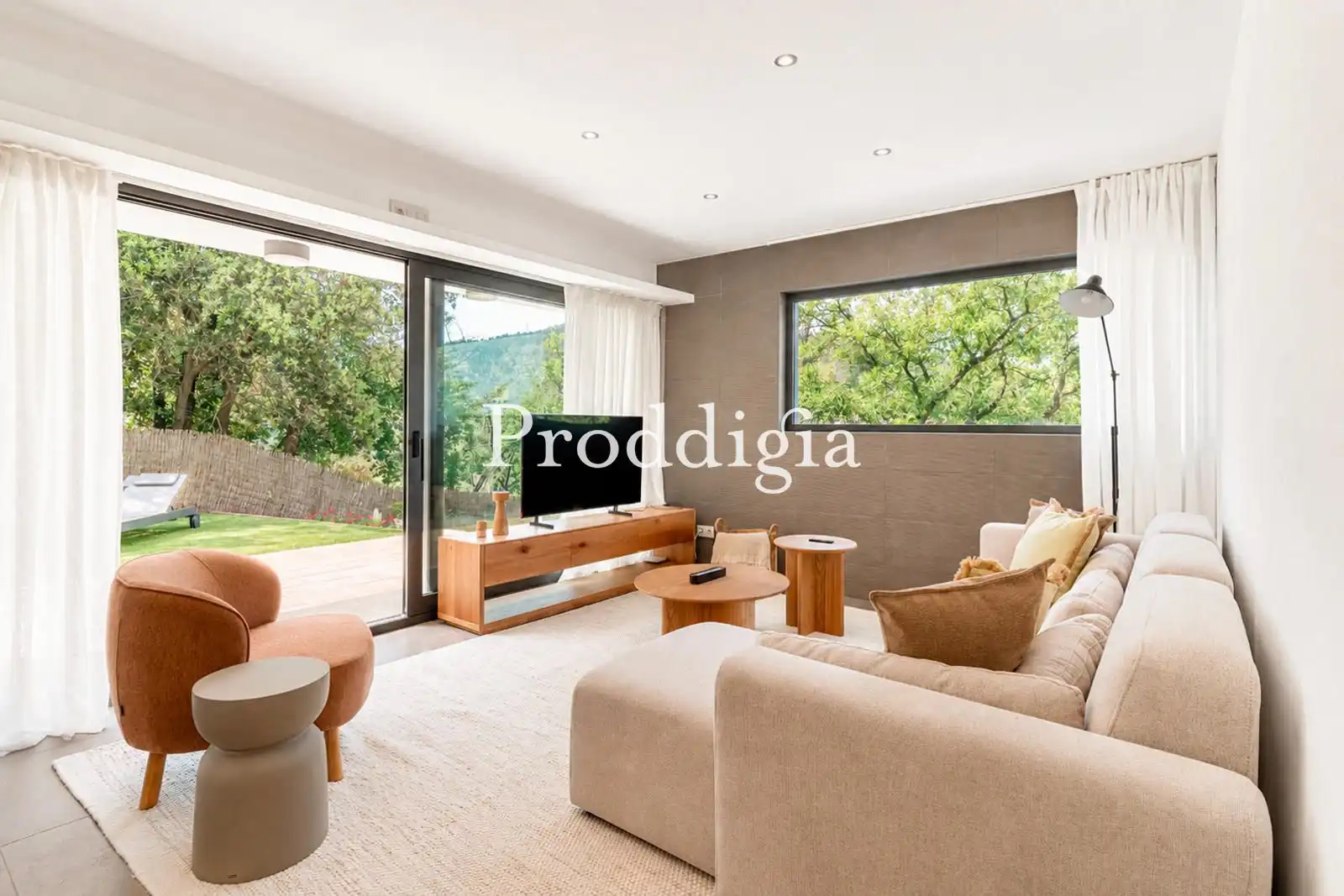 Sala de estar de Casa o chalet de alquiler en Barcelona con Aire acondicionado, Calefacción y Amueblado