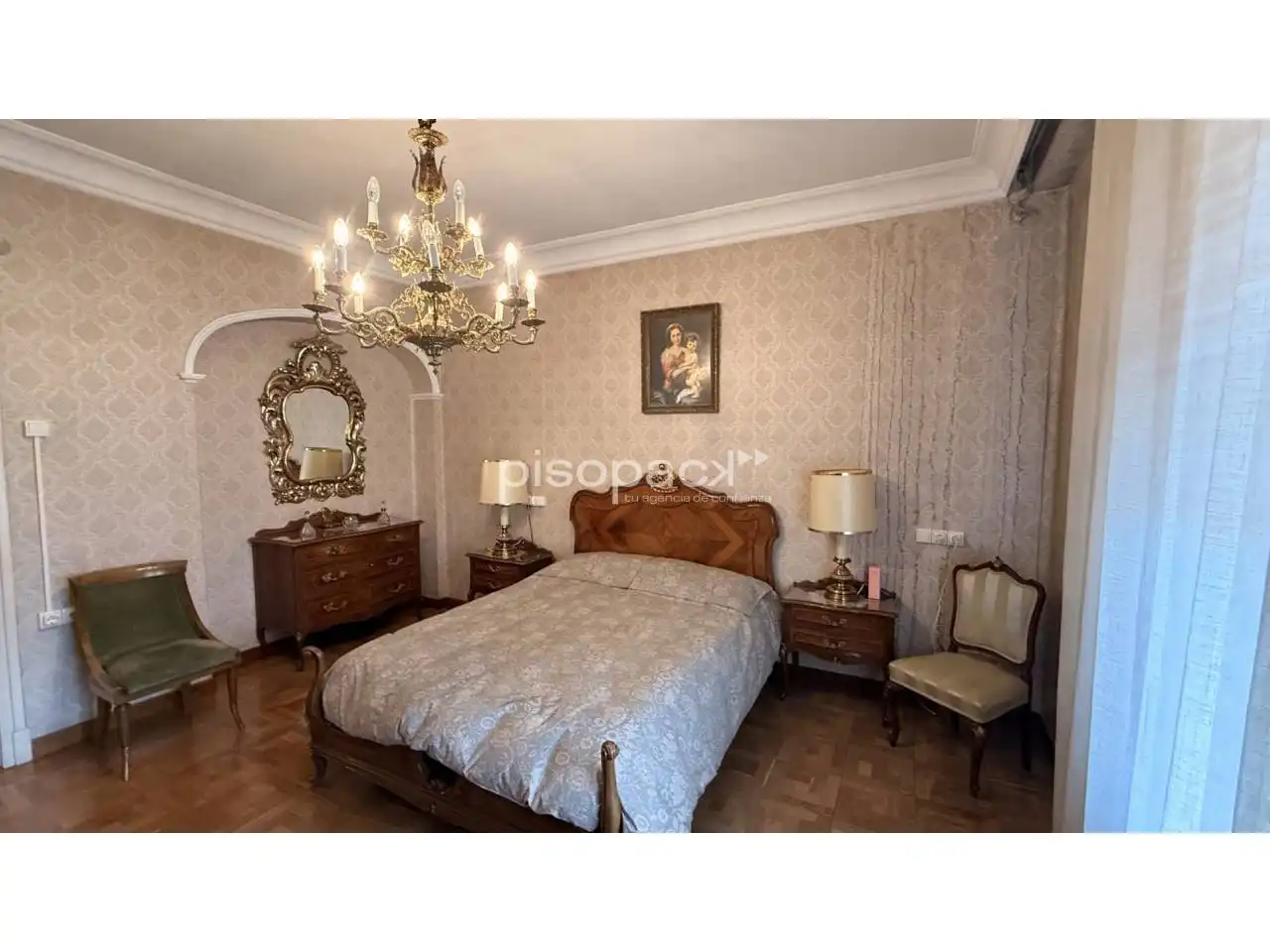 Bedroom of Flat for sale in  Pamplona / Iruña  with Heating, Parquet flooring and Storage room