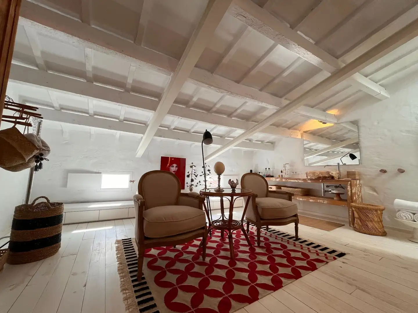 Wohnzimmer von Country house zum Verkauf in Es Migjorn Gran mit Klimaanlage, Heizung und Privatgarten