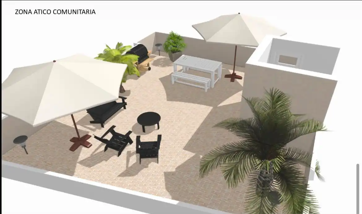 Terrasse von Wohnung zum Verkauf in Cambrils mit Klimaanlage, Heizung und Privatgarten