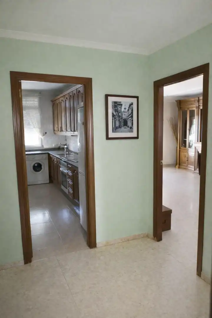 Kitchen of Flat for sale in Fuente de Cantos  with Air Conditioner, Furnished and Balcony