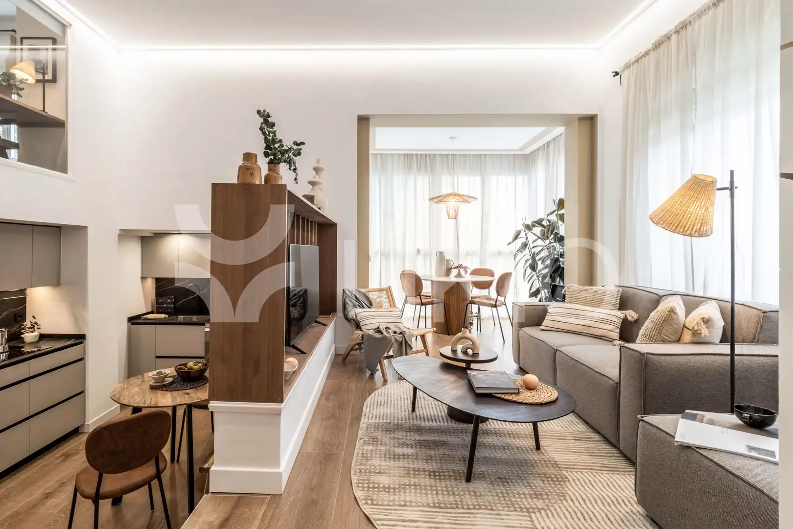 Sala d'estar de Apartament de lloguer en Madrid amb Aire condicionat, Moblat i Forn