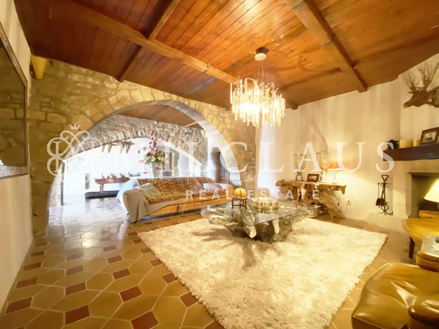 Sala d'estar de Finca rústica en venda en Talamanca amb Aire condicionat, Calefacció i Jardí privat