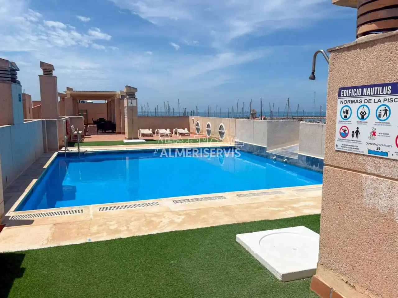 Schwimmbecken von Maisonette zum Verkauf in El Ejido mit Klimaanlage, Balkon und Gemeinschaftspool