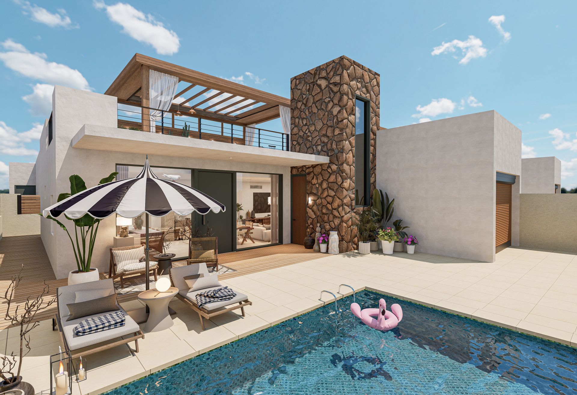 Swimming pool of Single-family semi-detached for sale in Fuente Álamo de Murcia  with Swimming Pool