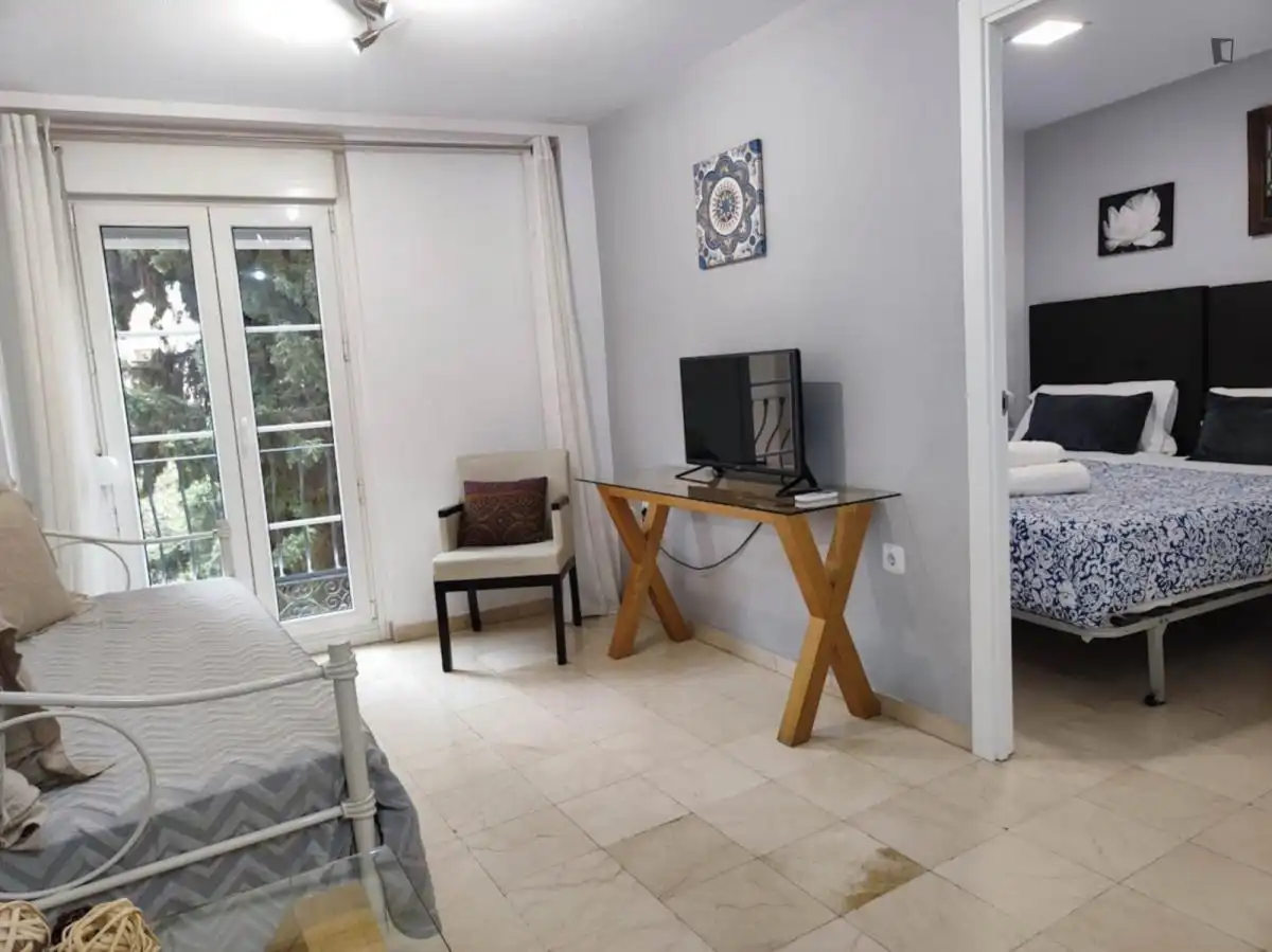 Living room of Apartments for rent in Granada  with Air Conditioner, Furnished and Microwave