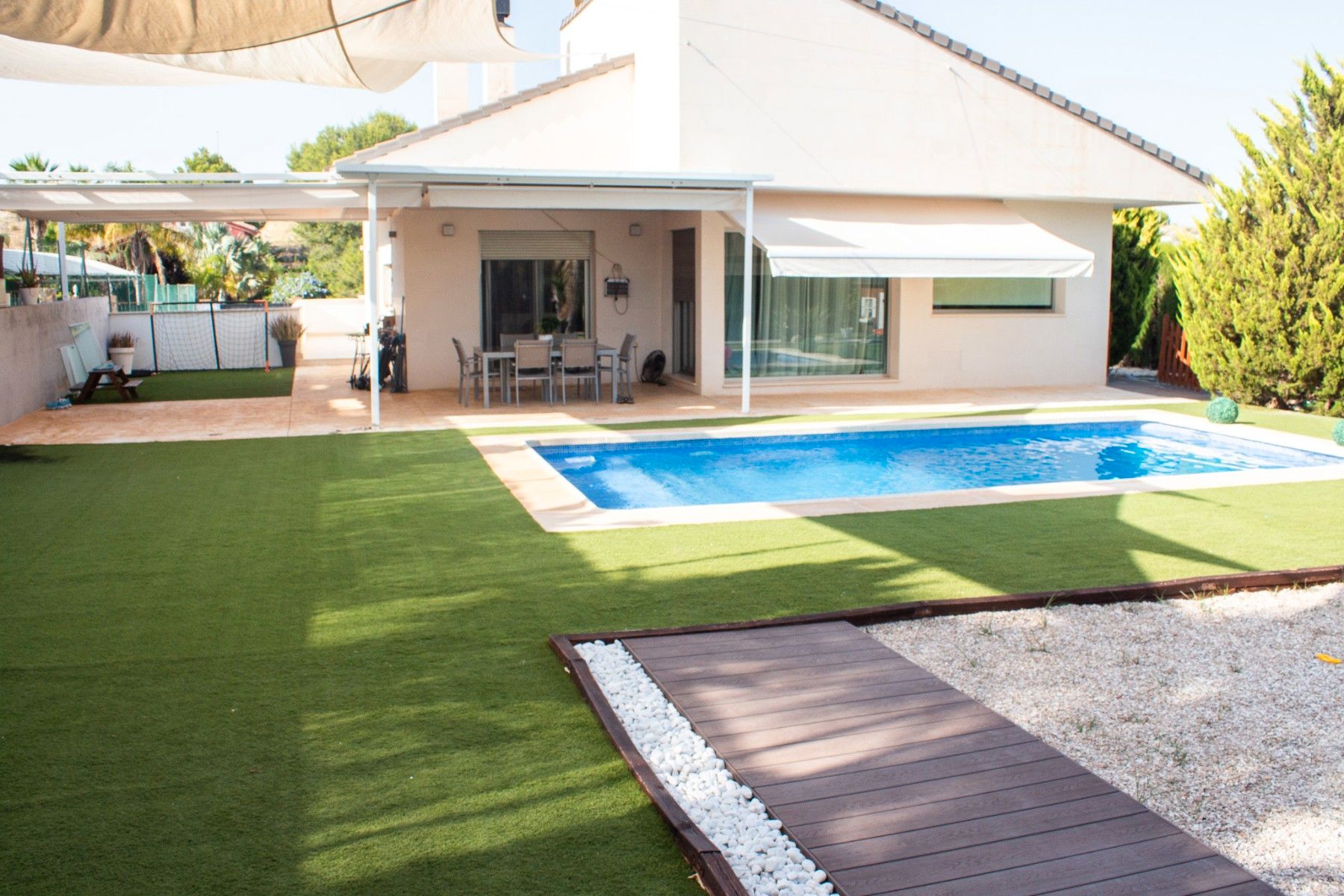 Piscina de Casa o xalet en venda en Las Torres de Cotillas amb Aire condicionat, Jardí privat i Terrassa