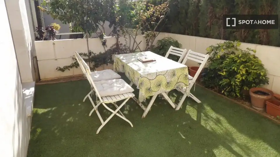 Terraza de Piso de alquiler en  Palma de Mallorca con Aire acondicionado, Calefacción y Amueblado