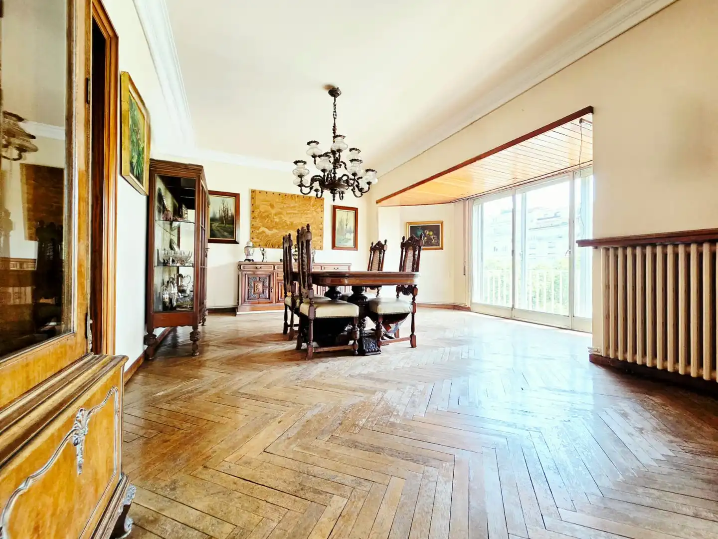 Dining room of Flat for sale in Barcelona  with Air Conditioner, Heating and Parquet flooring