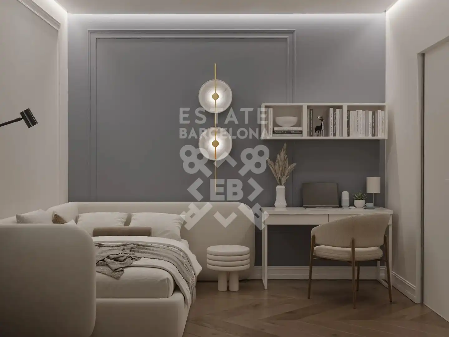 Schlafzimmer von Dachboden zum Verkauf in Barcelona mit Terrasse