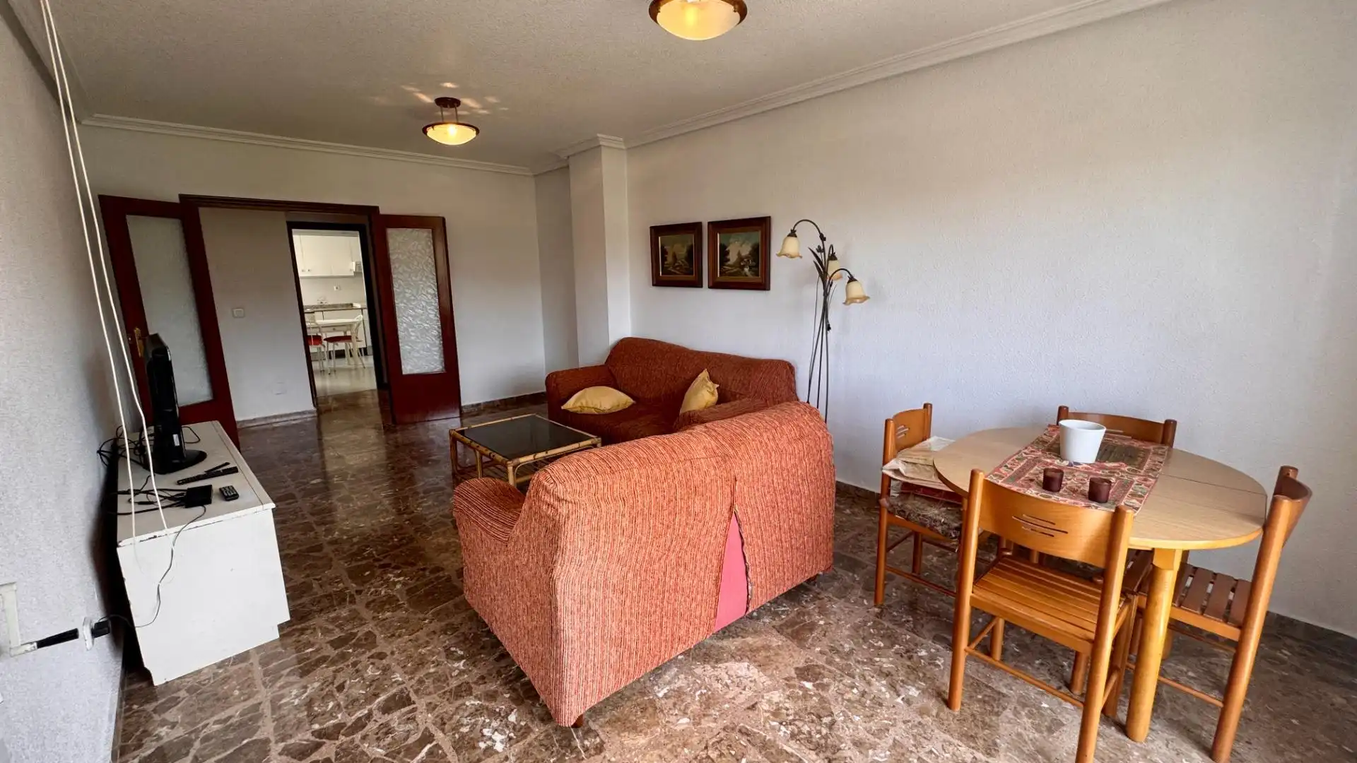 Sala de estar de Piso de alquiler en Murcia con Aire acondicionado, Terraza y Amueblado